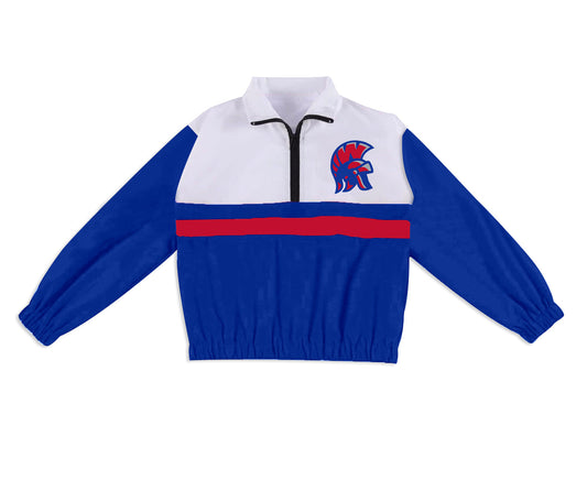Preorder (moq 5)Baby Boys Long Sleeve Warriors Team Zip Pullovers Tops