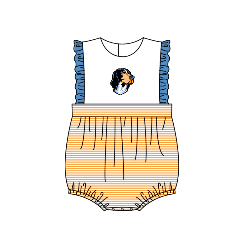 Preorder (moq 5)Baby Girls Sleeveless New York Yankees Team Ruffle Rompers