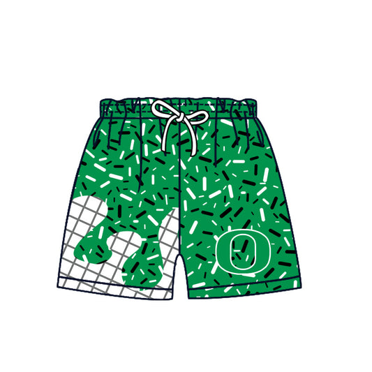 Preorder (moq 5)Baby Boys Green Sprinkles Drip Oregon Ducks Shorts Bottom