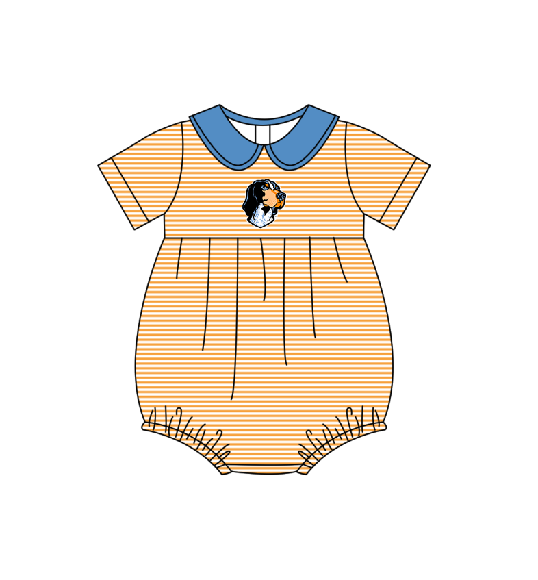 Preorder (moq 5)Baby Girls Short Sleeve New York Yankees Team Ruffle Rompers