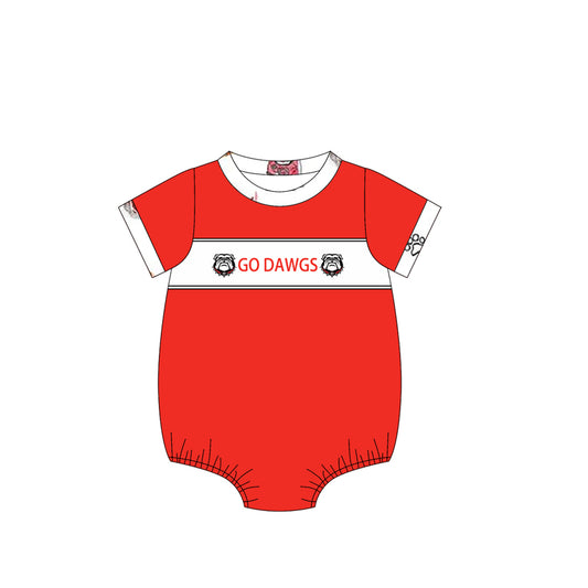 Preorder(moq 5)Baby Infant Boys Go Dawgs Team Rompers