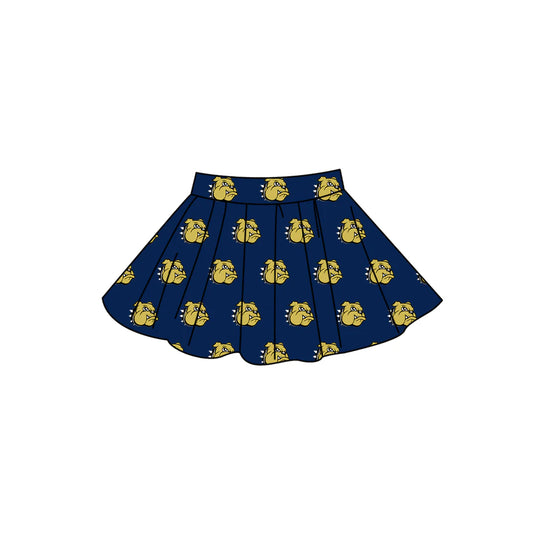 Preorder (moq 5)Baby Girls Navy Bulldogs Team Skirt Shorts Bottom