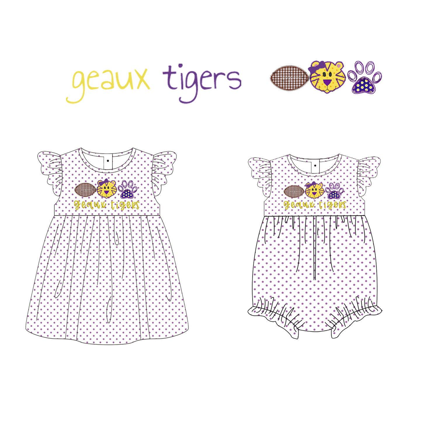 Custom moq 5 Football Item tigers Sibling Clothes