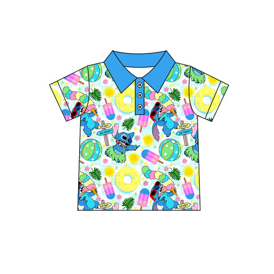 Baby Boys Summer Beach Mouse Short Sleeve Tops preorder(moq 5)