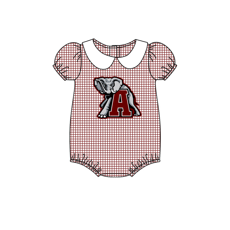 Baby Girls Alabama Team Short Sleeve Rompers preorder(moq 5)