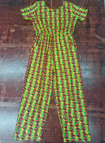 Preorder moq 5 Baby Girls Short Sleeves Colorful Aztec Bell Bottom Jumpsuits