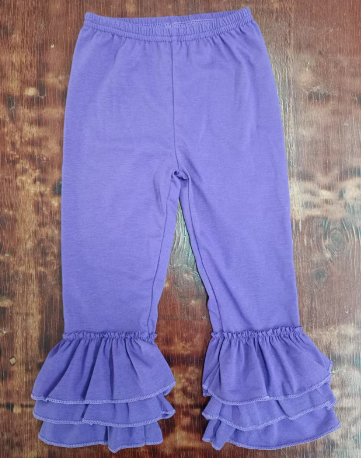 Preorder(moq 5) Baby Girls Purple Ruffle Pants
