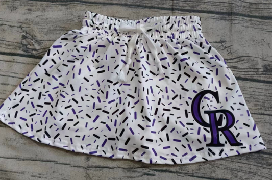 Preorder(moq 5) Baby Girls Purple CR Team Skort Bottoms