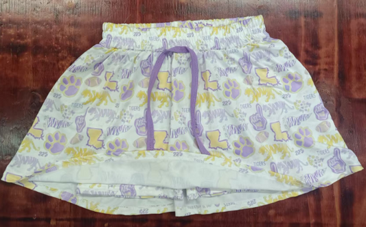 Preorder(moq 5) Baby Girls Lavender Pawl Skorts Shorts Bottoms