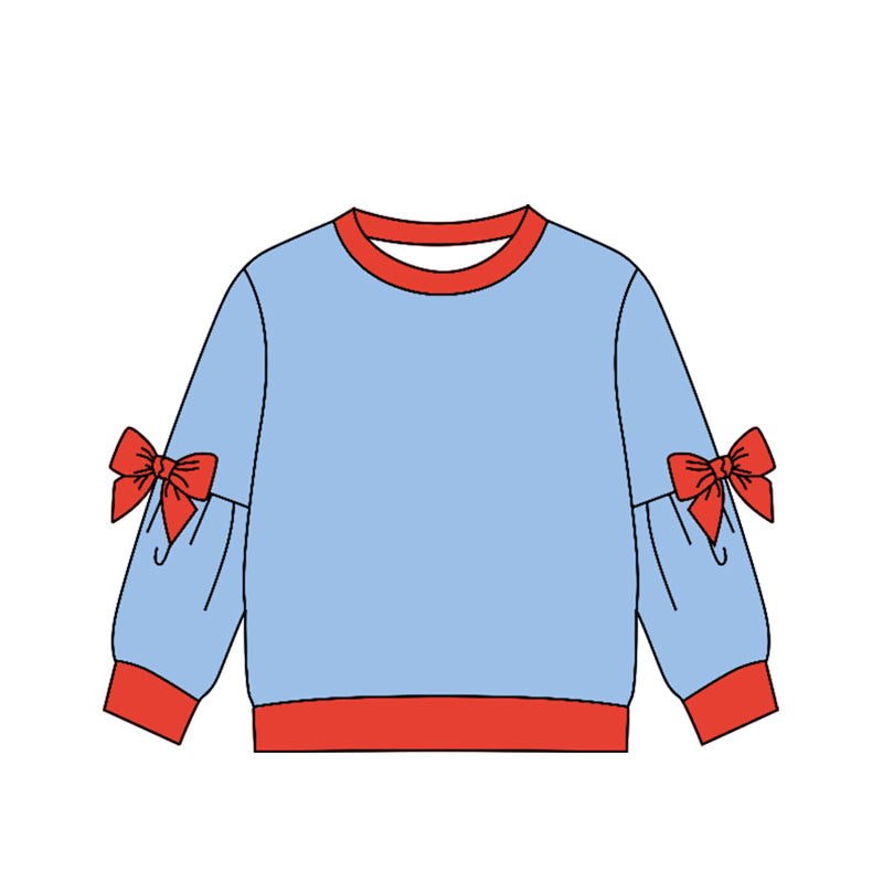 Preorder (moq 5)Baby Girls Bows Long Sleeve T-shirts Top