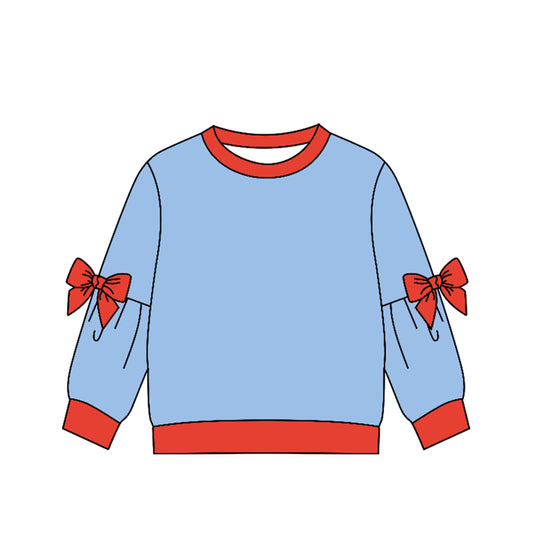 Preorder (moq 5)Baby Girls Bows Long Sleeve T-shirts Top