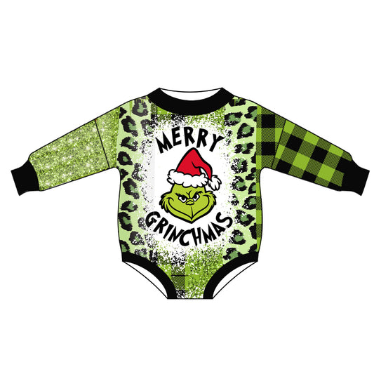 Baby Toddler Boys Green Face Long Sleeve Rompers preorder(moq 5)