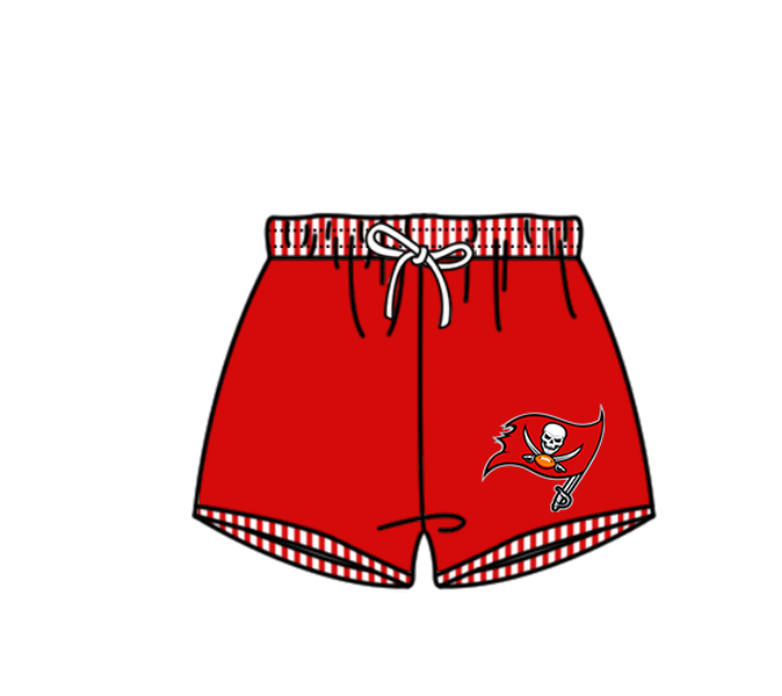 Preorder moq 5 Baby Boys Red  Tampa Bay Team Swimming Trunks Bottom