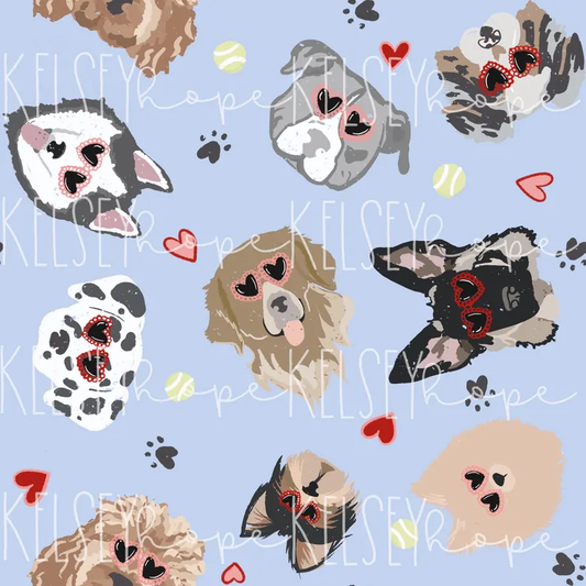 Baby Boys Hearts Dogs Top Pant Valentine Pajamas Sets Preorder