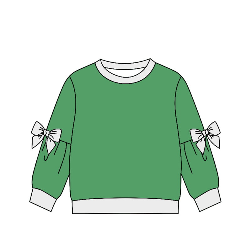 Preorder (moq 5)Baby Girls Bows Long Sleeve T-shirts Top