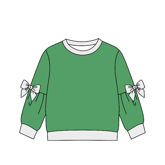 Preorder (moq 5)Baby Girls Bows Long Sleeve T-shirts Top