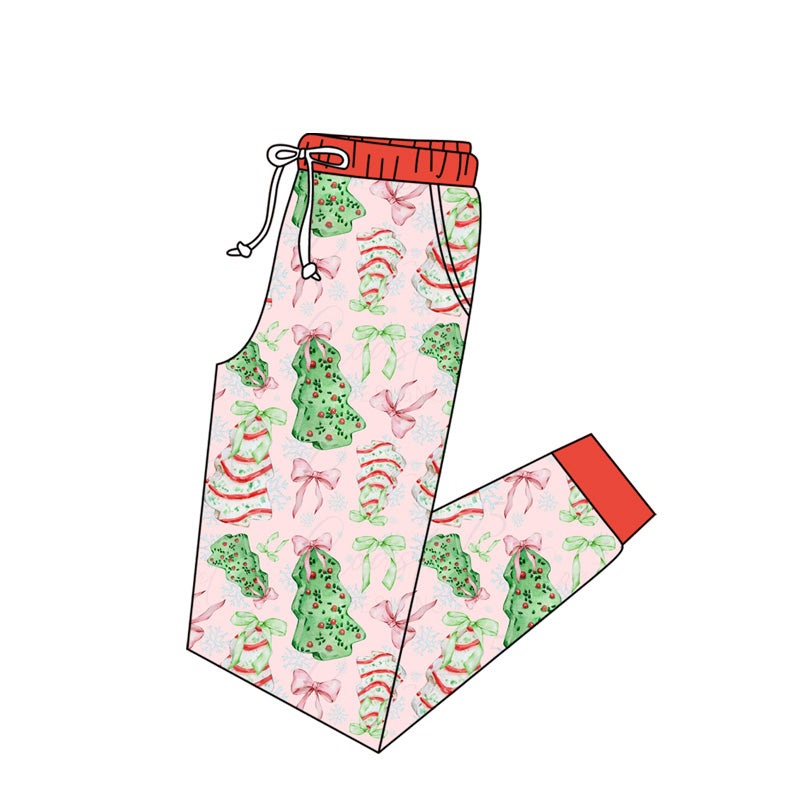 Preorder(moq 5) Adult Women Christmas Tree Cakes Bows Jogger Pants