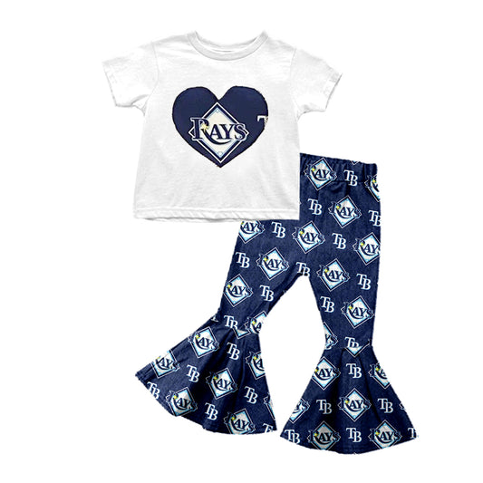 Baby Girls Baseball Team 11 Shirt Bell Pants Clothes Sets preorder(moq 5)