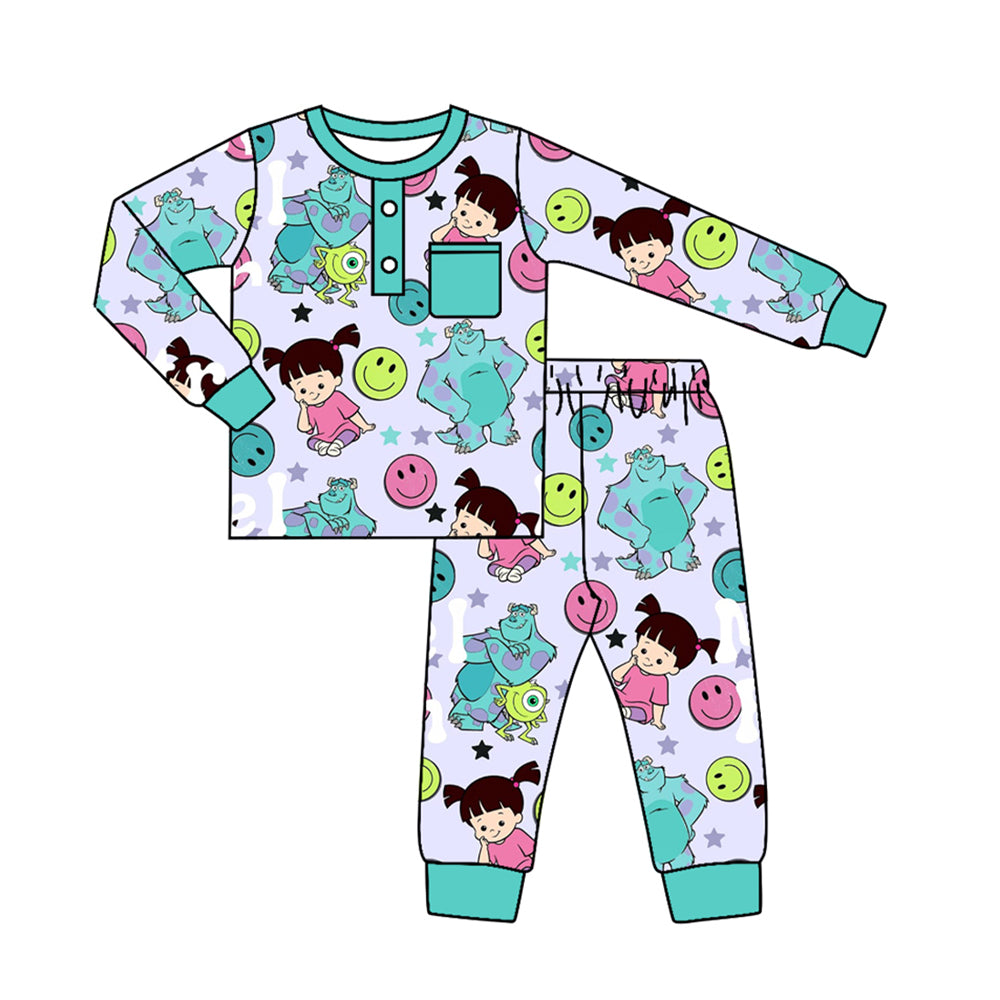 Baby Boys Cartoon Monster Pajamas Clothes Sets preorder(moq 5)