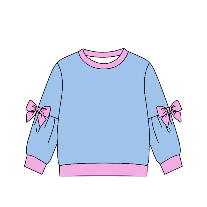 Preorder (moq 5)Baby Girls Bows Long Sleeve T-shirts Top