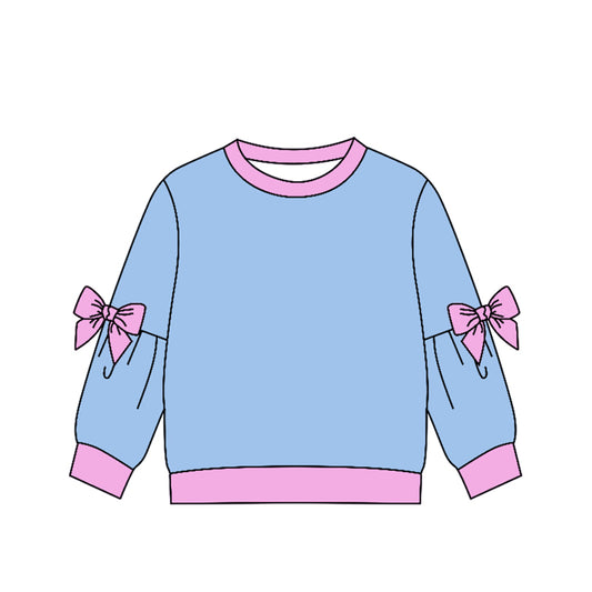 Preorder (moq 5)Baby Girls Bows Long Sleeve T-shirts Top