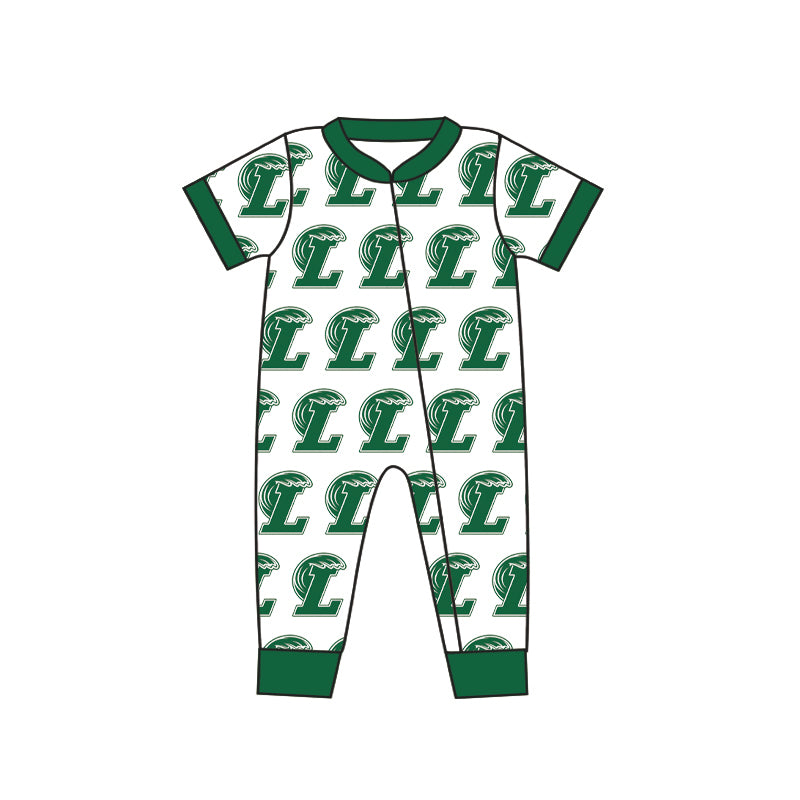 Baby Infant Boys Leeds Team Long Sleeve Zip Rompers preorder(moq 5)