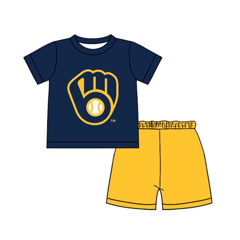 Preorder moq 5 Baby Boys Short Sleeve Shirts Top Short Team Clothes Set