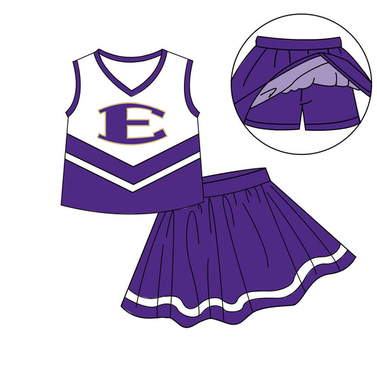 Preorder (moq 5)Baby Girls Sleeveless Vest Top Skirt Short Team Clothes Sets