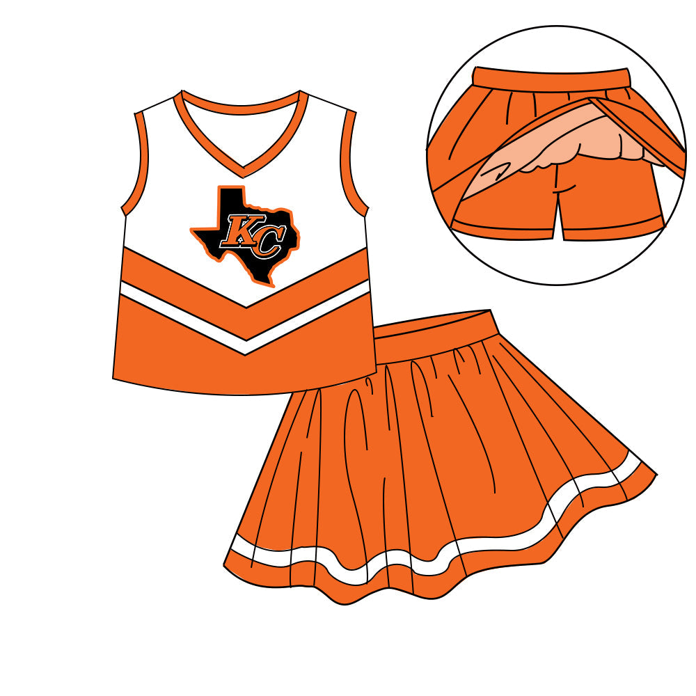 Preorder (moq 5)Baby Girls Sleeveless Vest Top Skirt Short Team Clothes Sets