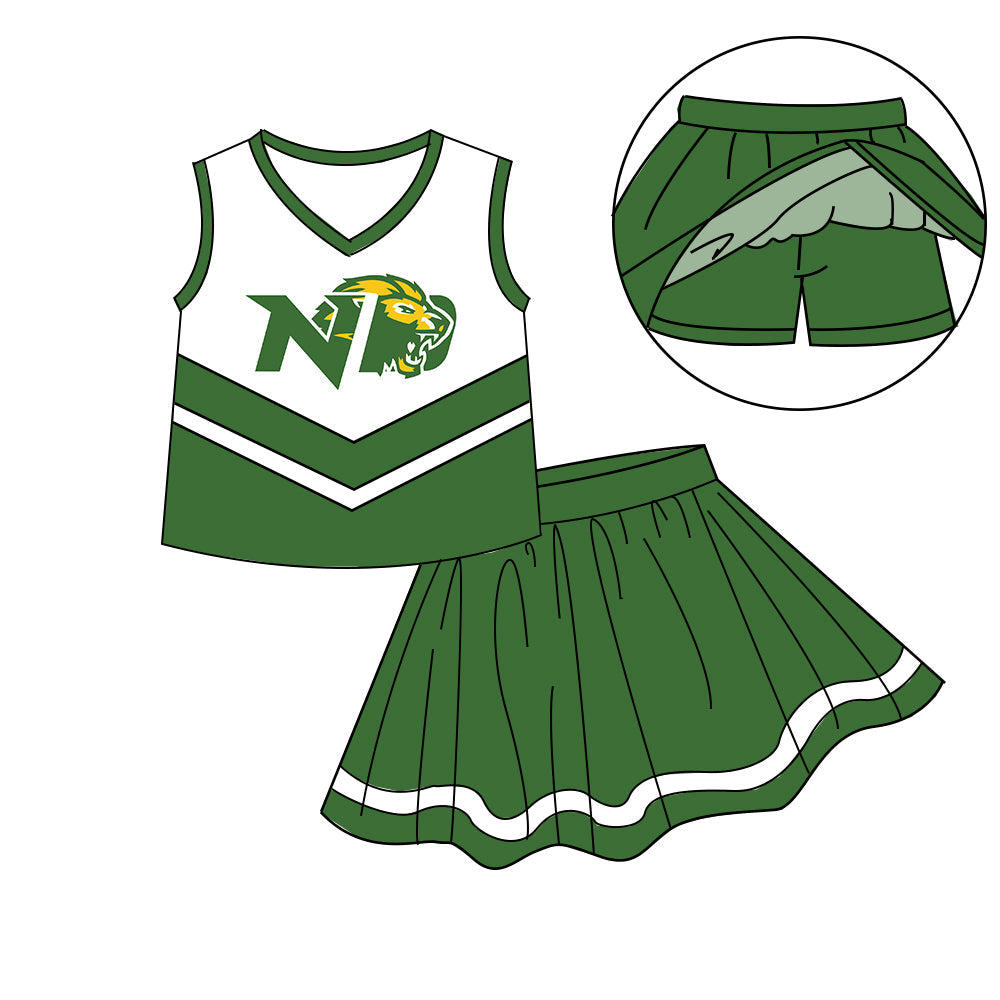 Preorder (moq 5)Baby Girls Sleeveless Vest Top Skirt Short Team Clothes Sets