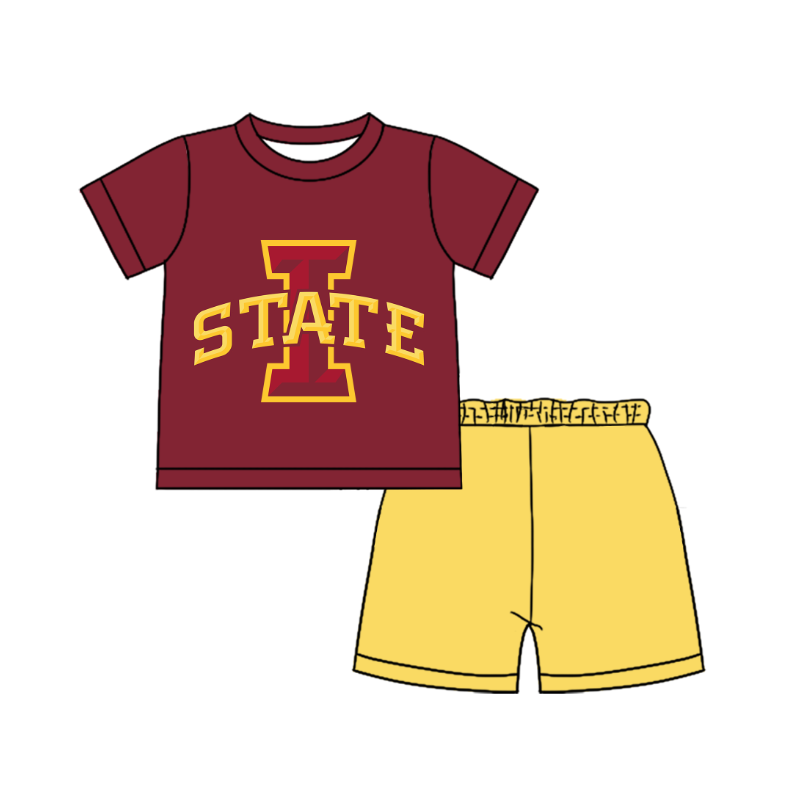 Preorder moq 5 Baby Boys Short Sleeve Shirts Top Short Team Clothes Set