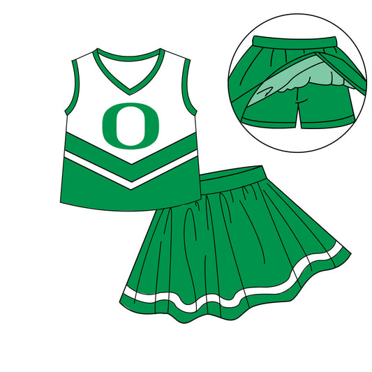 Preorder (moq 5)Baby Girls Sleeveless Vest Top Skirt Short Team Clothes Sets