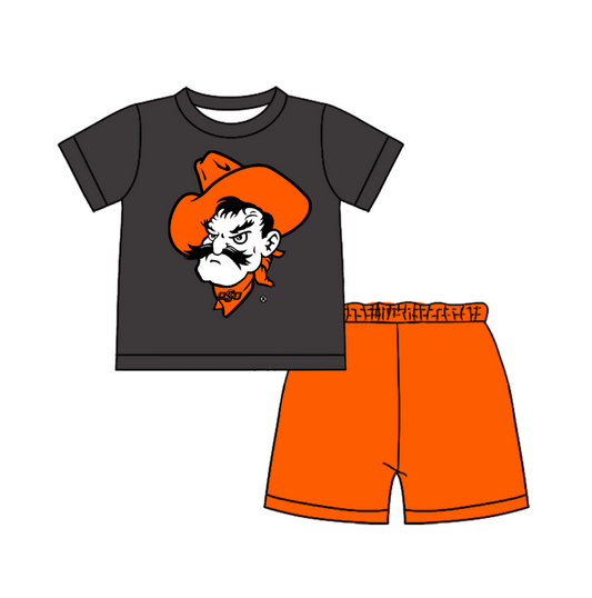 Preorder moq 5 Baby Boys Short Sleeve Shirts Top Short Team Clothes Set