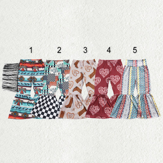 Sibling Baby Girls Western Boots Howdy Bell Bottom Pants