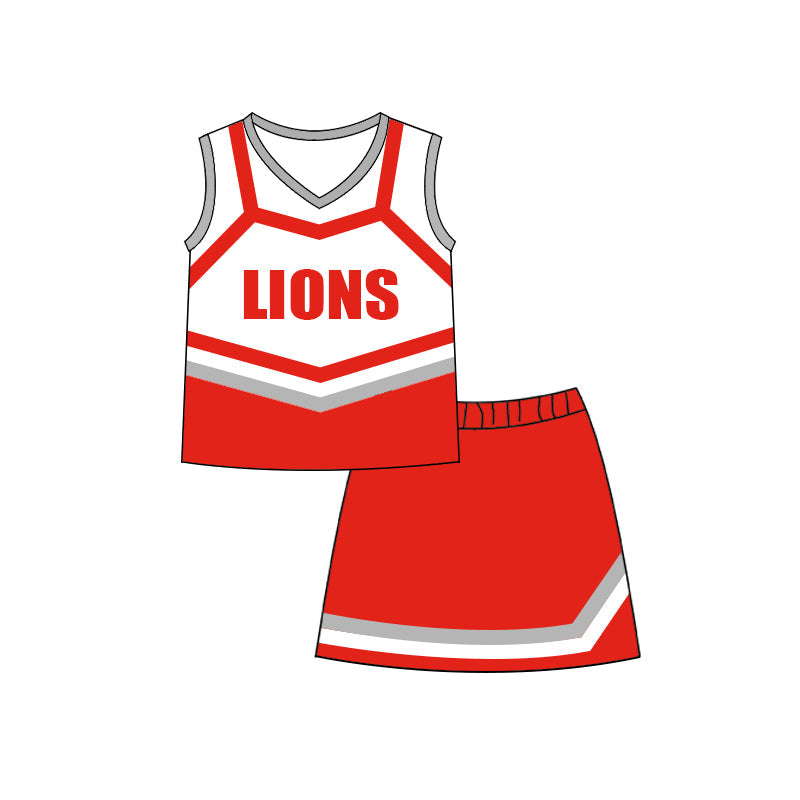 Preorder (moq 5)Baby Girls Sleeveless Vest Top Skirt Short Team Clothes Sets