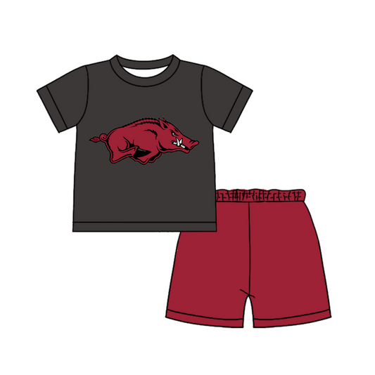 Preorder moq 5 Baby Boys Short Sleeve Shirts Top Short Team Clothes Set