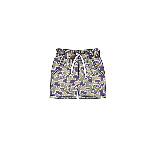 Preorder (moq 5)Baby Girls Southern Camo Team Pockets Shorts Bottom