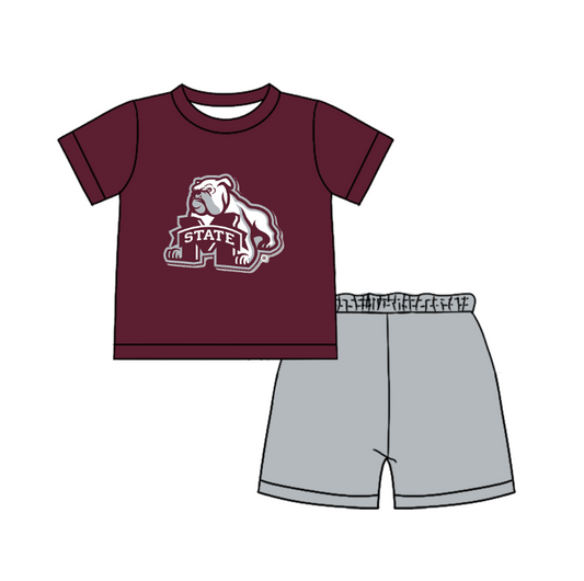 Preorder moq 5 Baby Boys Short Sleeve Shirts Top Short Team Clothes Set