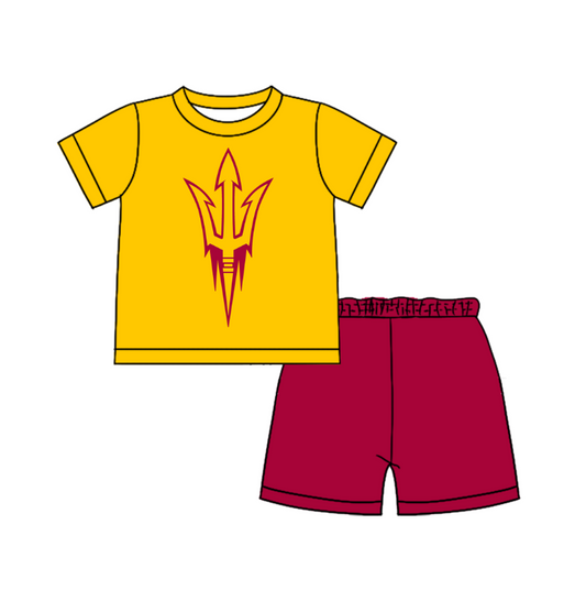 Preorder moq 5 Baby Boys Short Sleeve Shirts Top Short Team Clothes Set