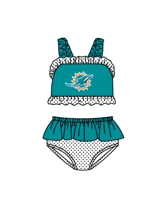 Preorder moq 5 Baby Girls Whales Strap Vest Top Bummies Short Team Swimsuits