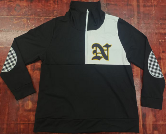 Preorder moq 5 Baby Boys Black Long Sleeves N BULLDOGS Zipper Pullovers Top