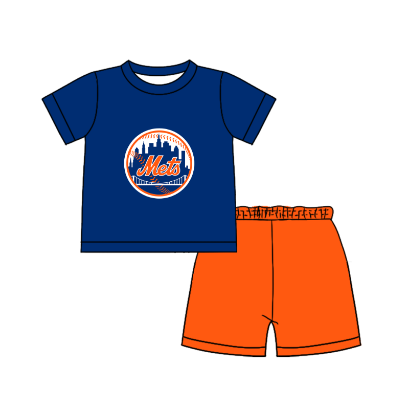 Preorder moq 5 Baby Boys Short Sleeve Shirts Top Short Team Clothes Set