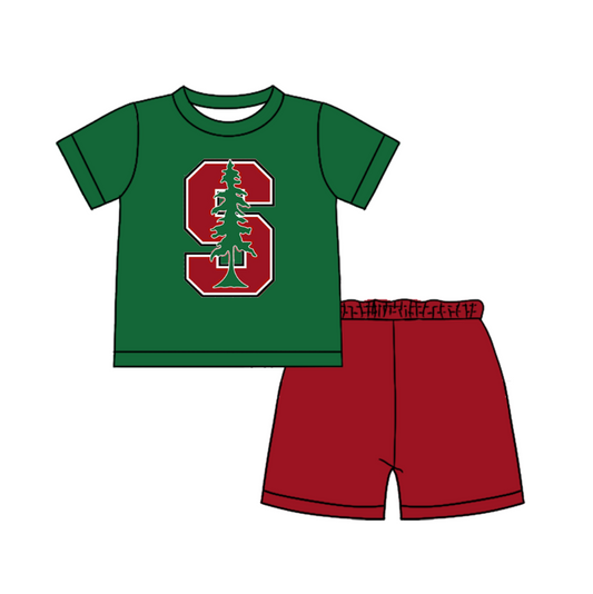 Preorder moq 5 Baby Boys Short Sleeve Shirts Top Short Team Clothes Set