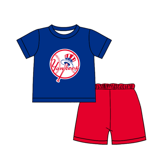 Preorder moq 5 Baby Boys Short Sleeve Shirts Top Short Team Clothes Set
