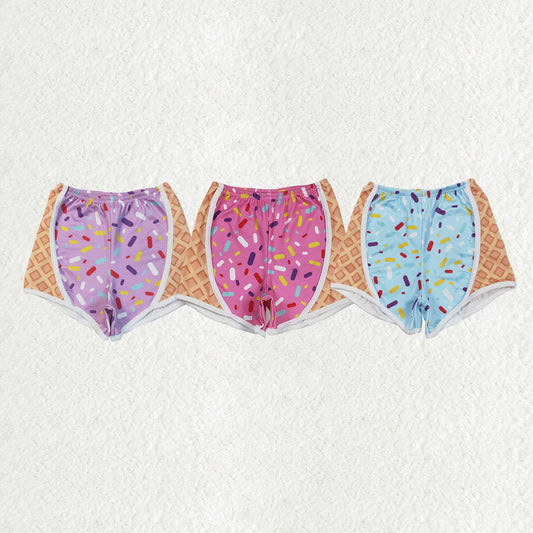 Sibling Baby Girls Ice-cream Drip Yoga Shorts Bottoms