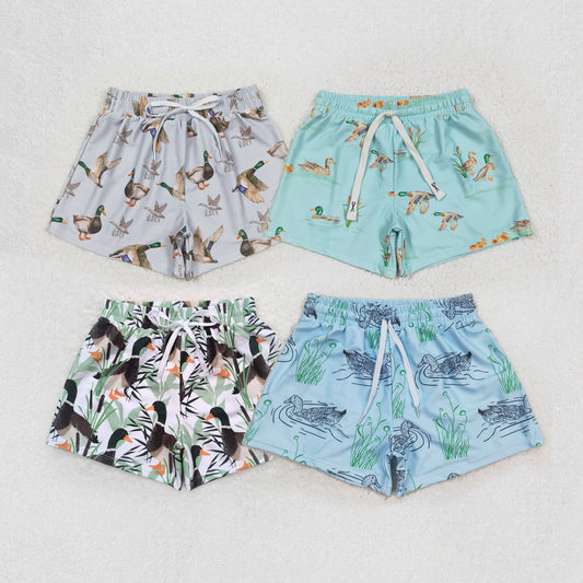 Sibling Baby Boys Ducks Summer Swimming Trunks Bottom