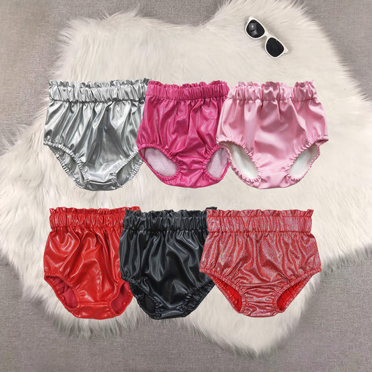 Sibling Baby Girls Leather Summer Bummies Bottoms