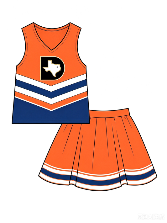 Preorder (moq 5)Baby Girls Sleeveless Dawson Top Skirt Shorts Team Clothes Sets