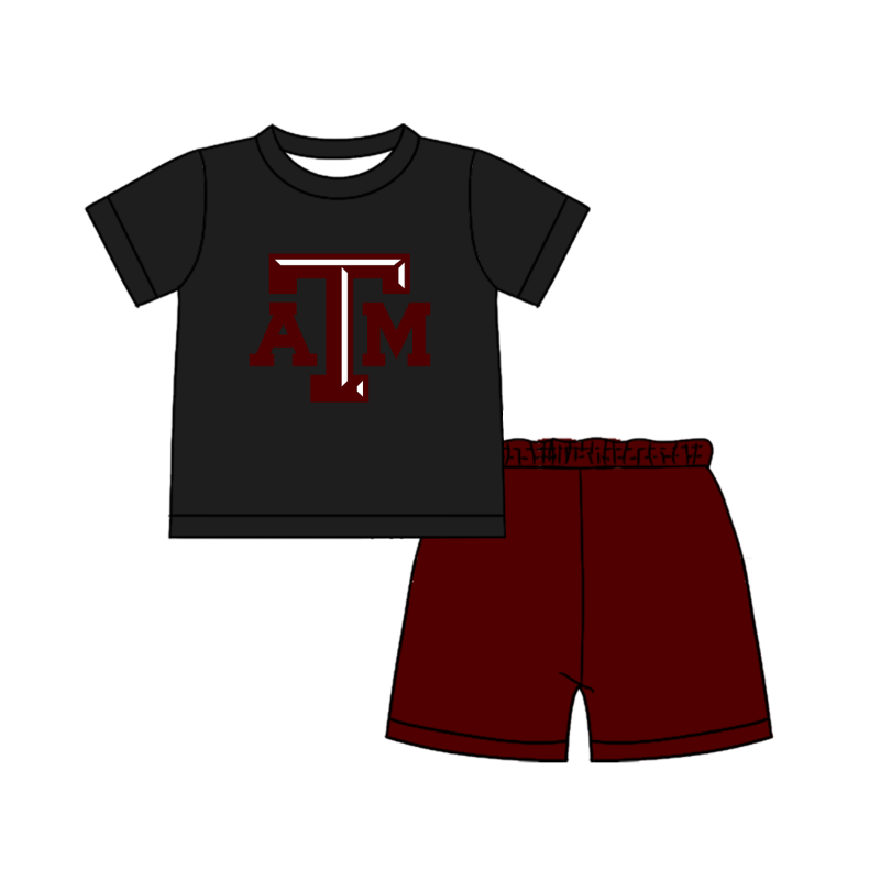 Preorder moq 5 Baby Boys Short Sleeve Shirts Top Short Team Clothes Set