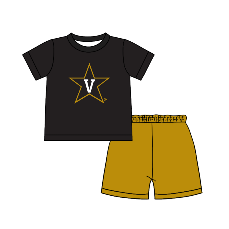 Preorder moq 5 Baby Boys Short Sleeve Shirts Top Short Team Clothes Set